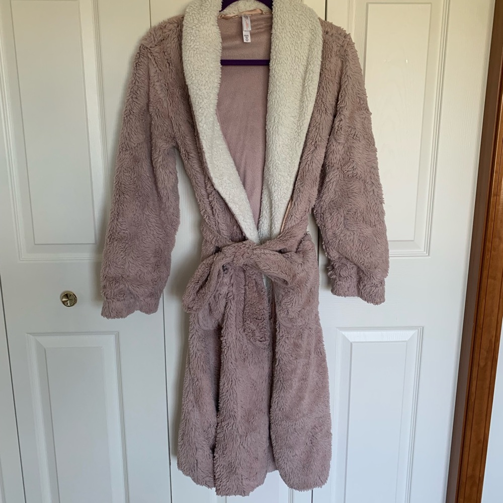 Soft pink bathrobe